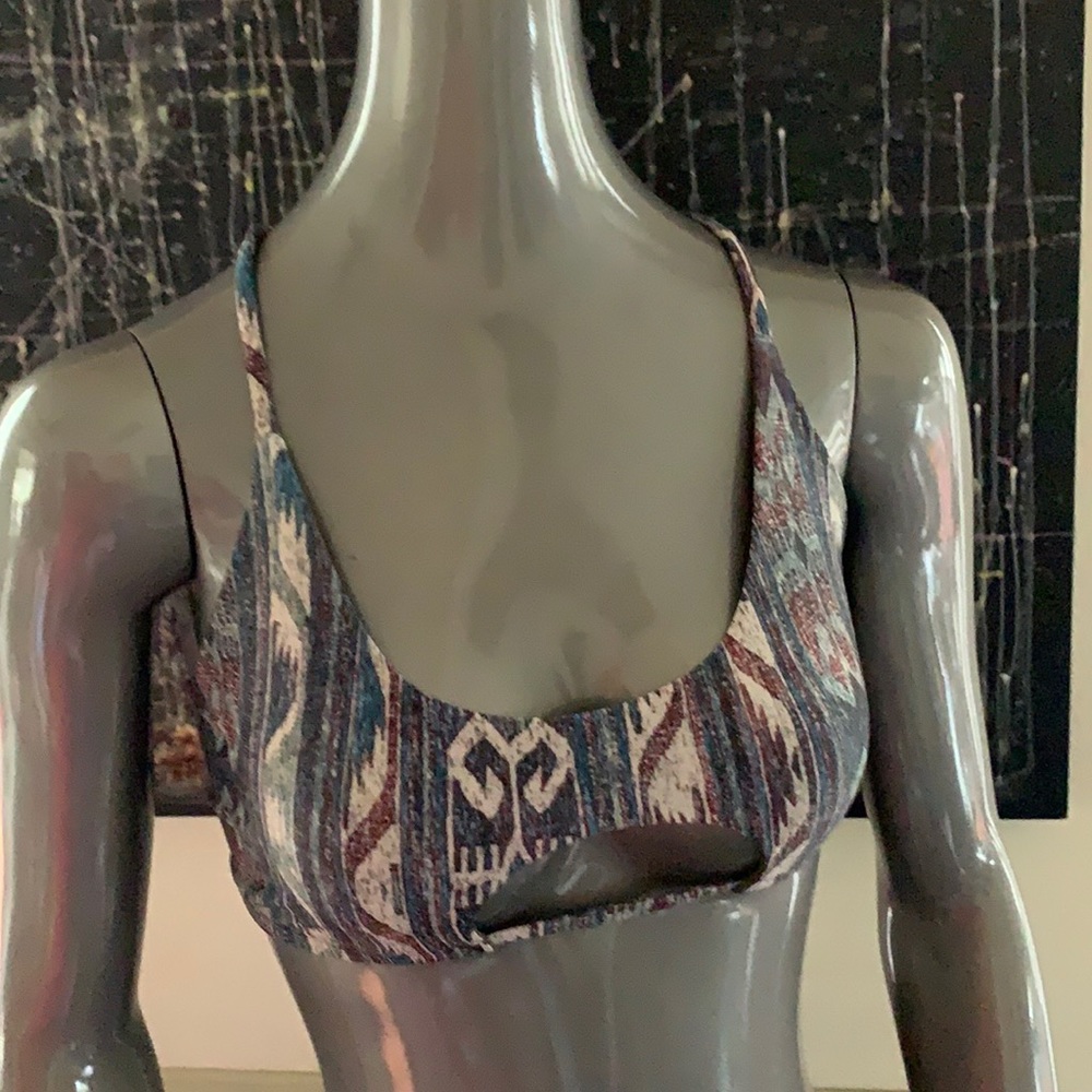 Earth Mermaid Half Moon Style Aztec Print Top